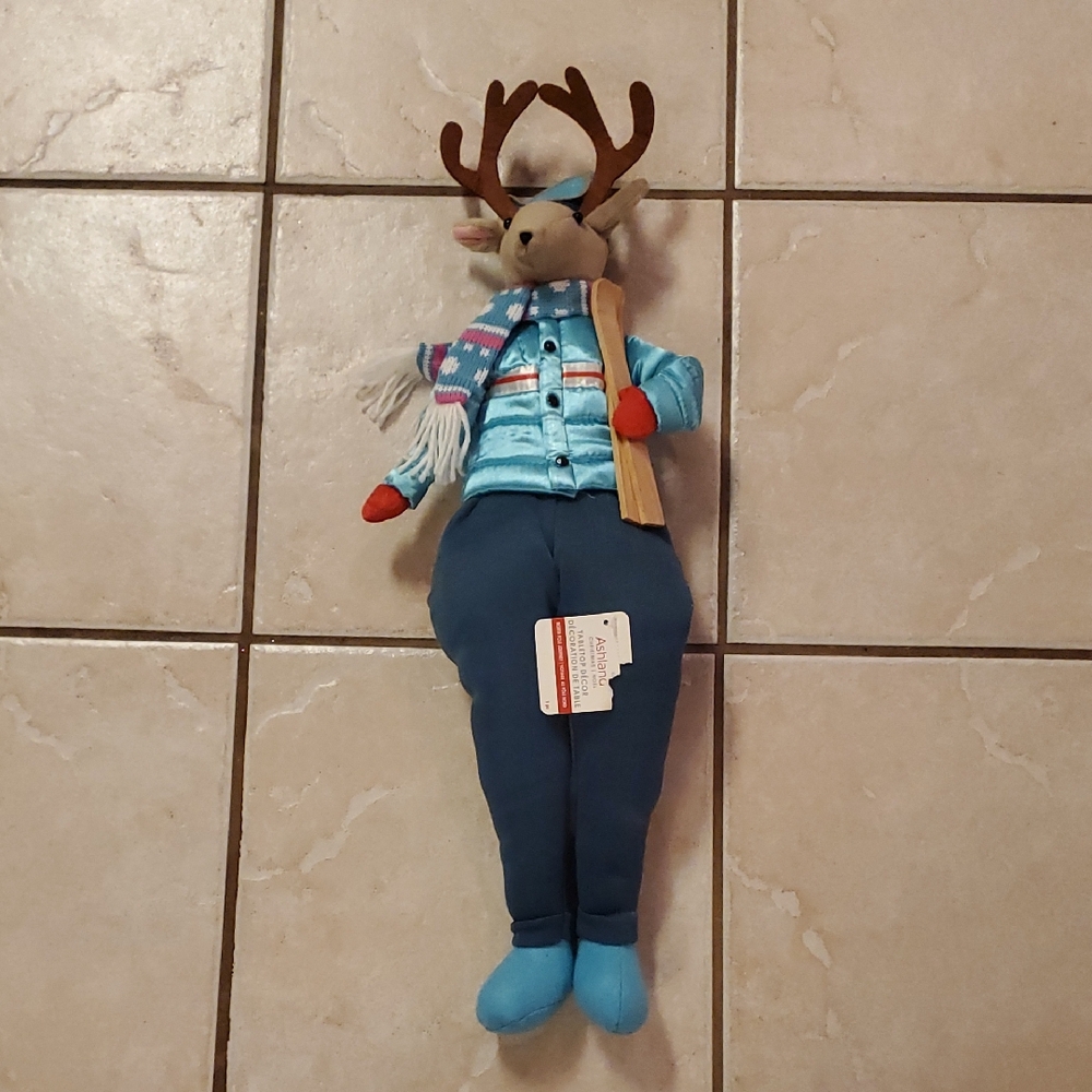 Ashland Plush Reindeer with Ski Blue Outfit